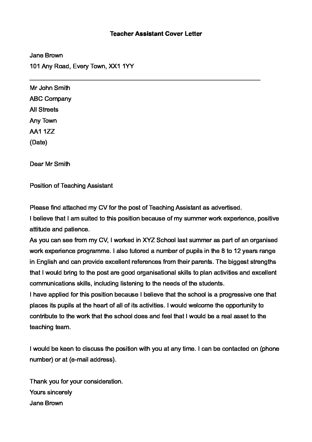 44025 cover letter formatting