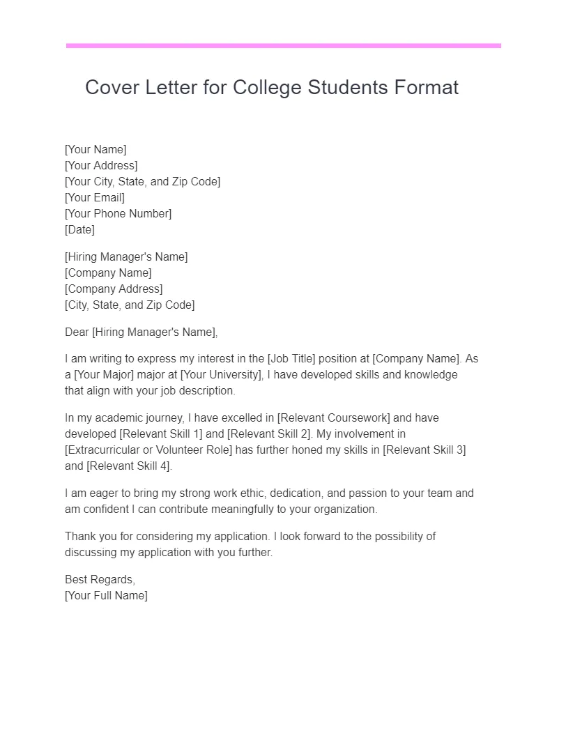 44029 cover letter formatting