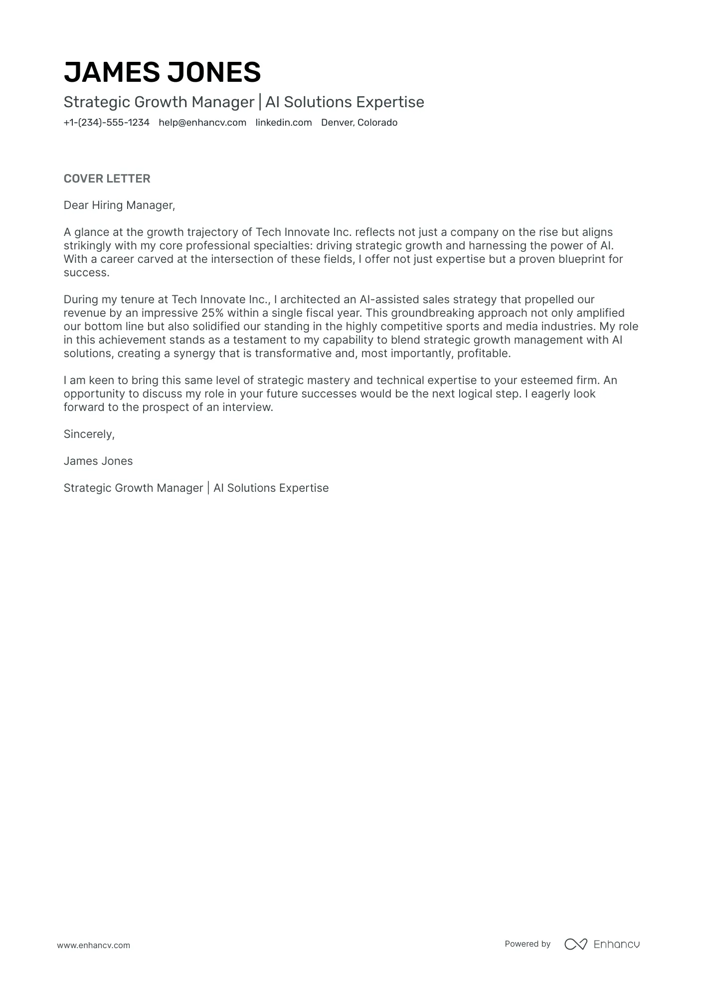 44044 sports management cover letter