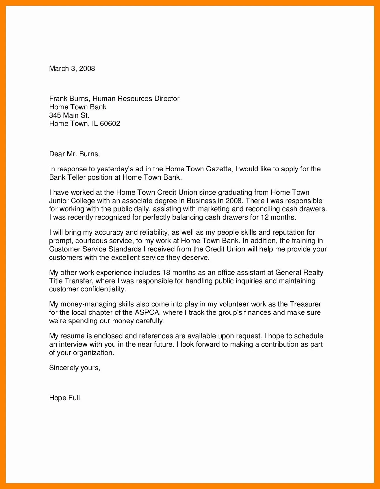 44070 bank hiring manager