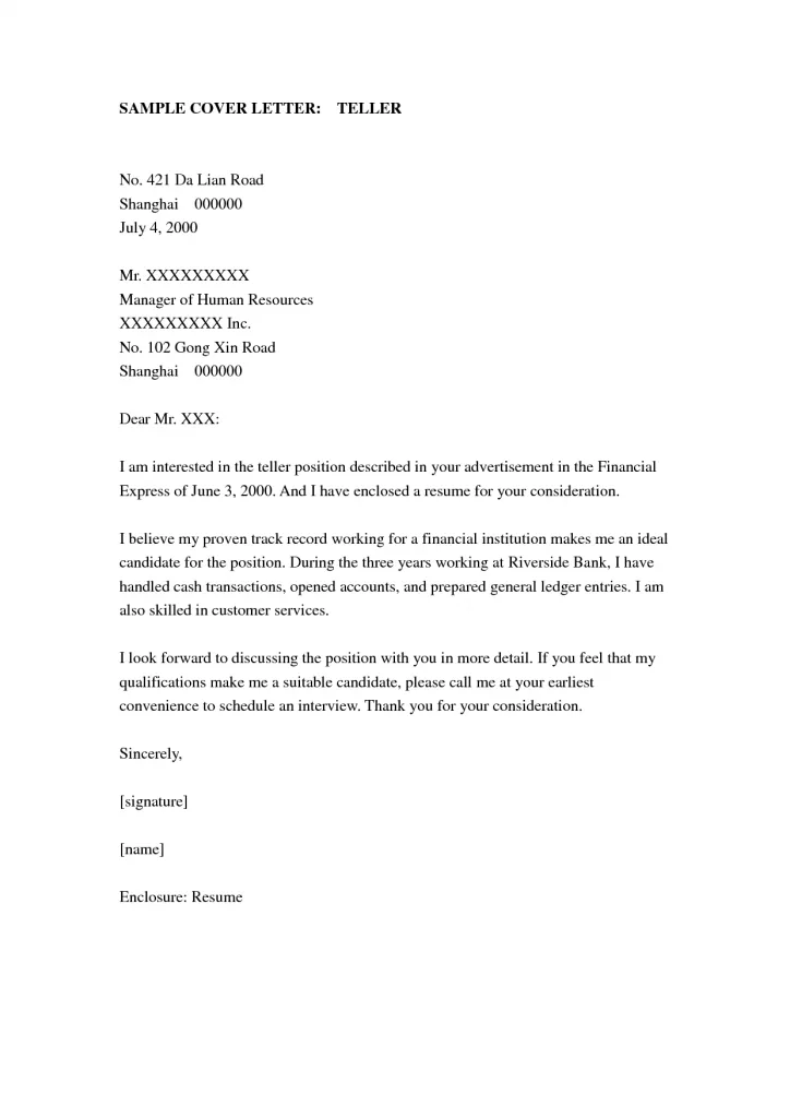 44070 bank manager cover letter