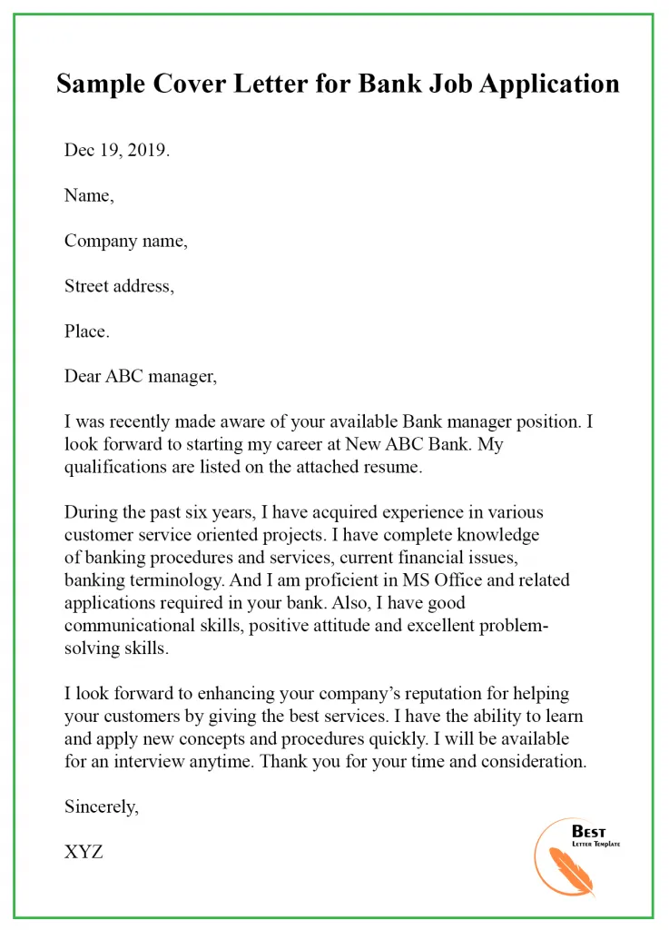 44070 bank teller cover letter