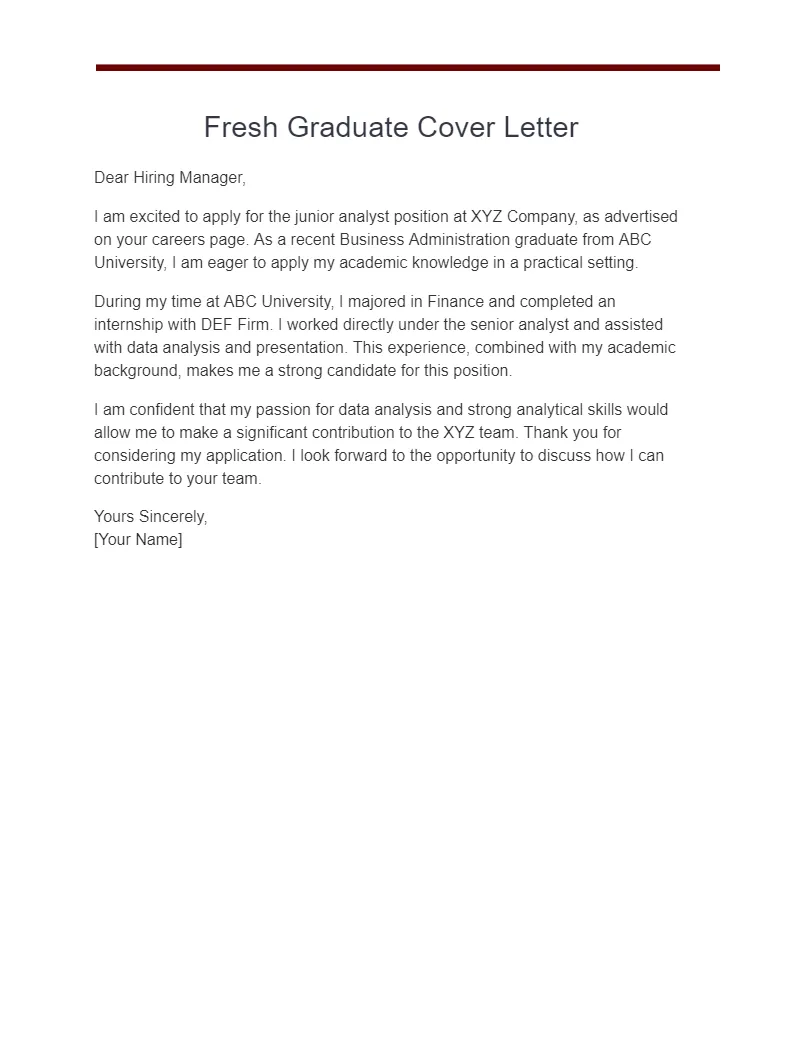 44072 fresh graduates cover letter