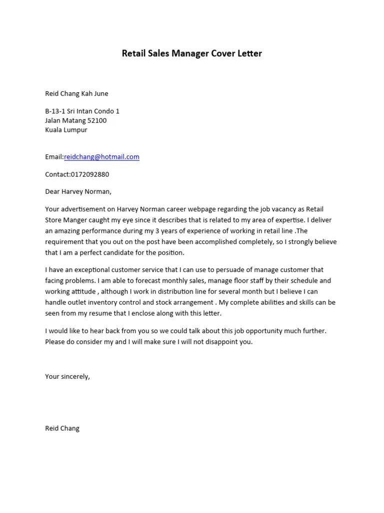 44074 retail manager cover letter header