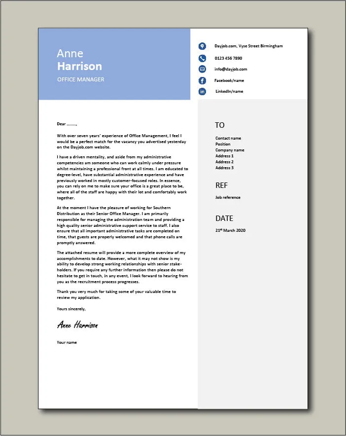 44076 office manager achievements