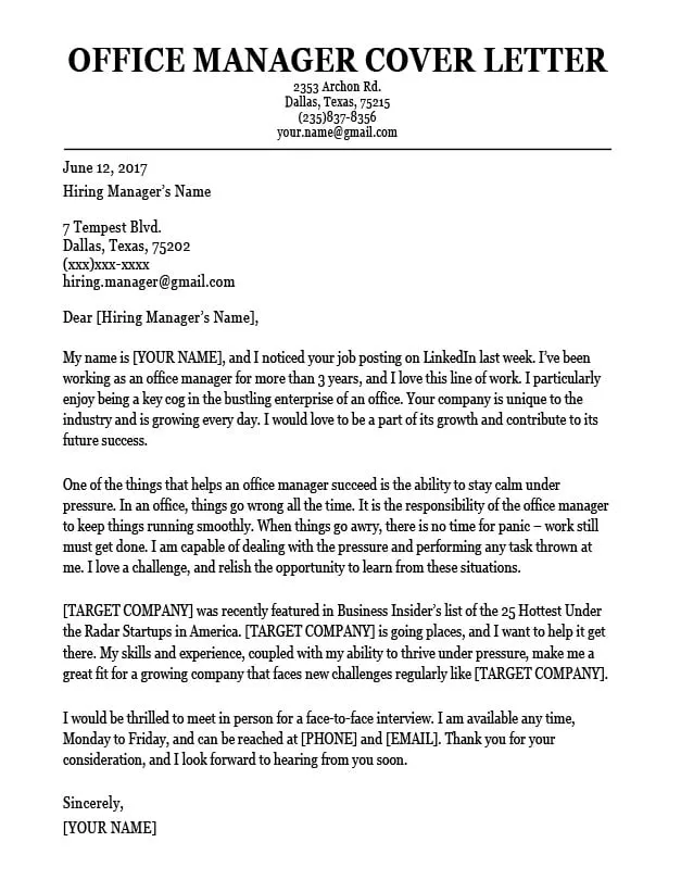 44076 office manager cover letter writing