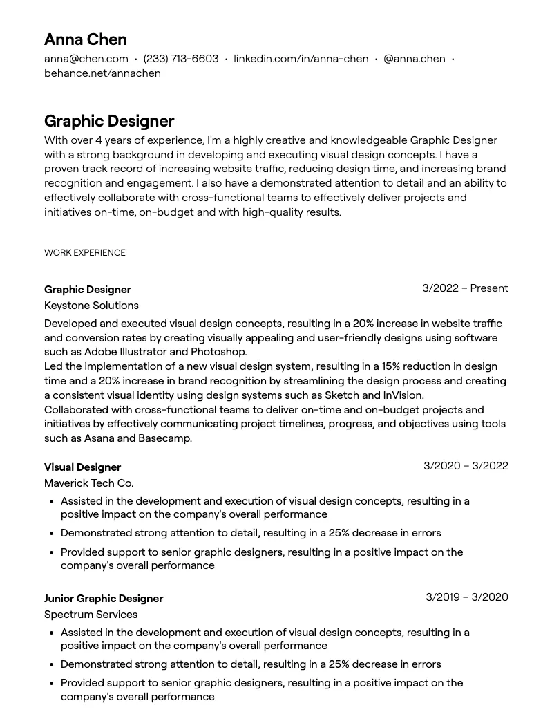 44082 quantifiable achievements graphic design