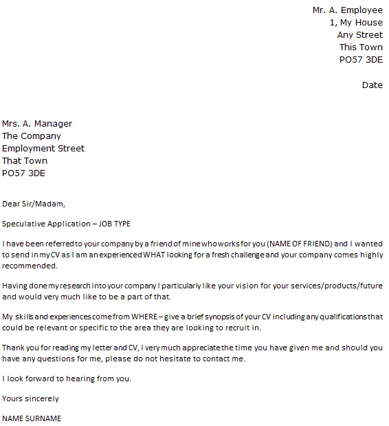44099 cover letter unadvertised job networking