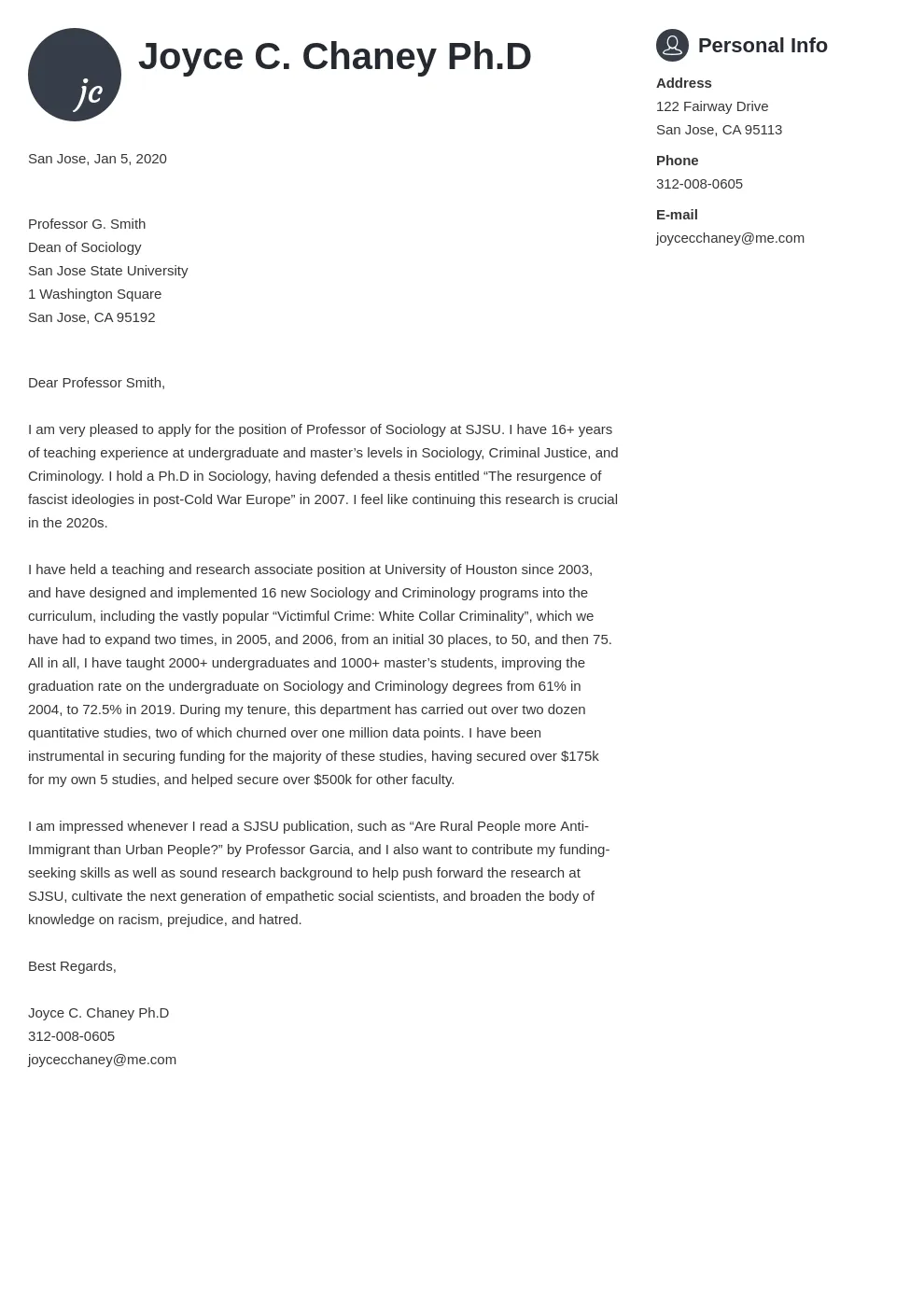 44120 cover letter structure