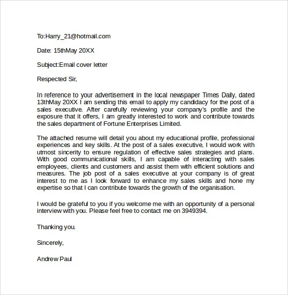 44123 cover letter email sample