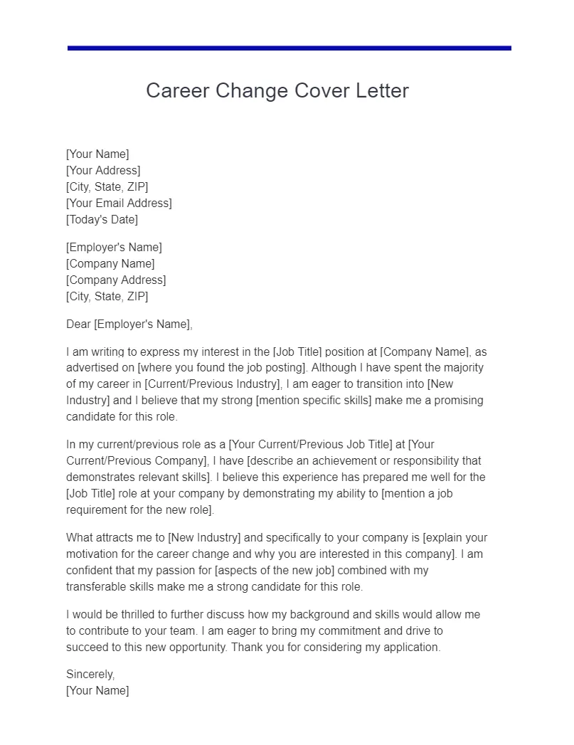 44130 cover letter career change