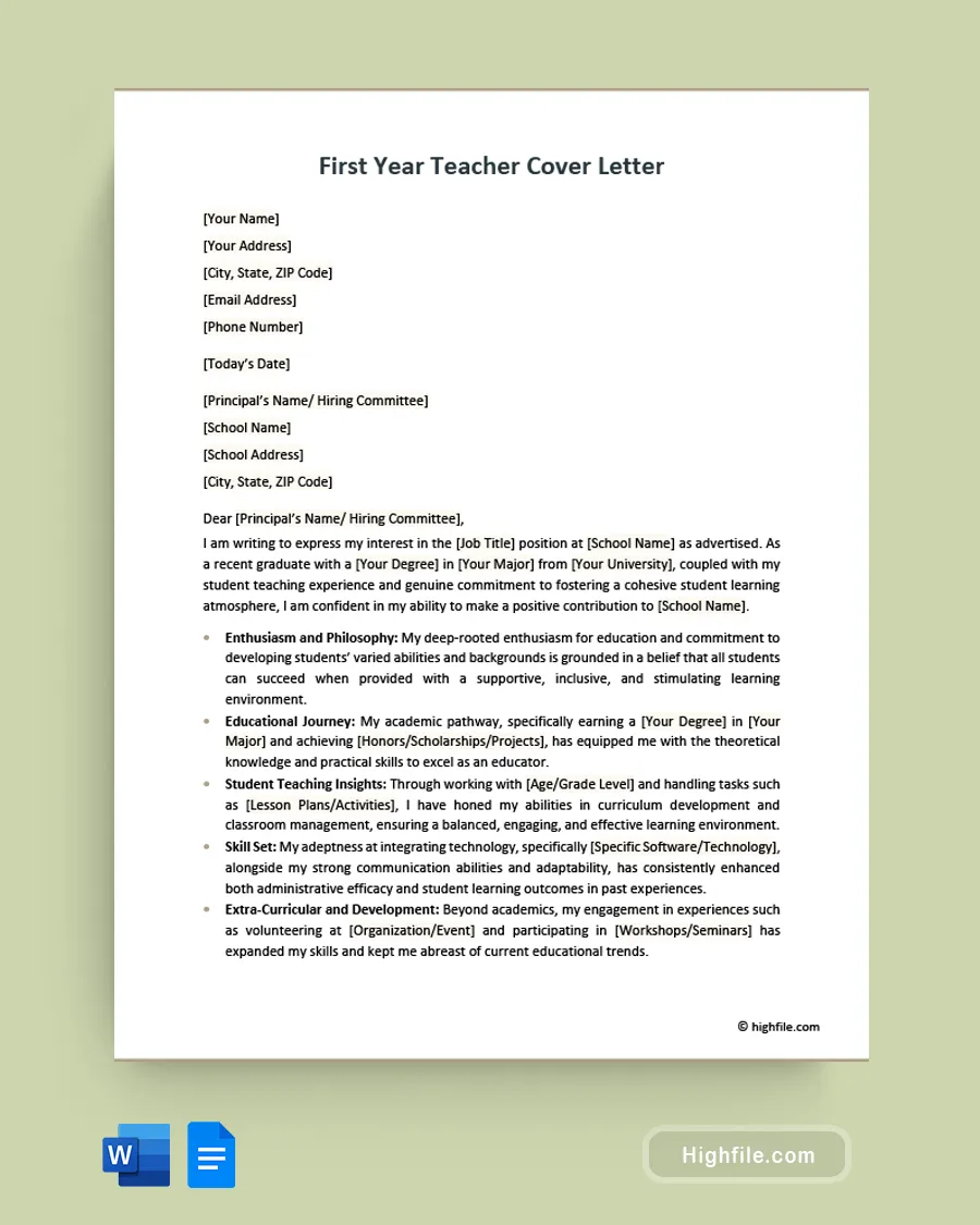 44136 cover letter first year teacher 2