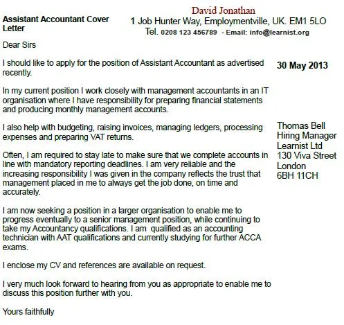 44159 accountant assistant cover letter