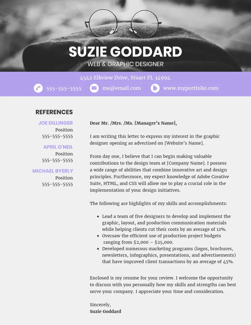 44174 personalize cover letter