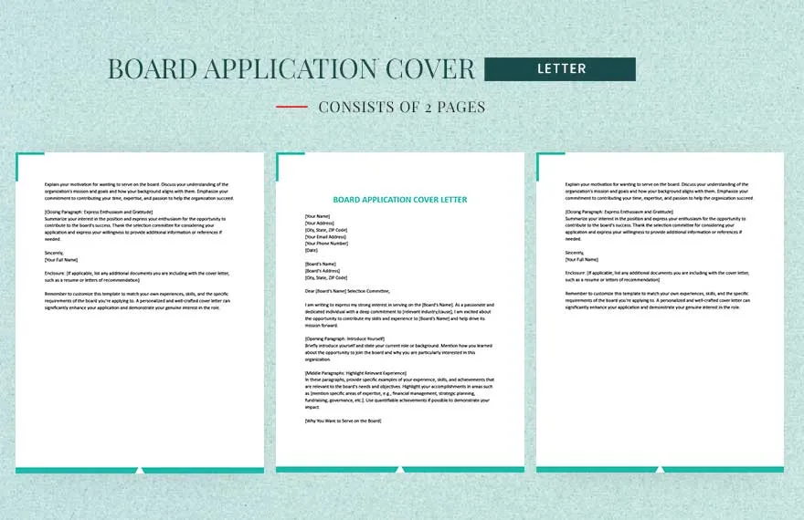 44182 board application cover letter writing