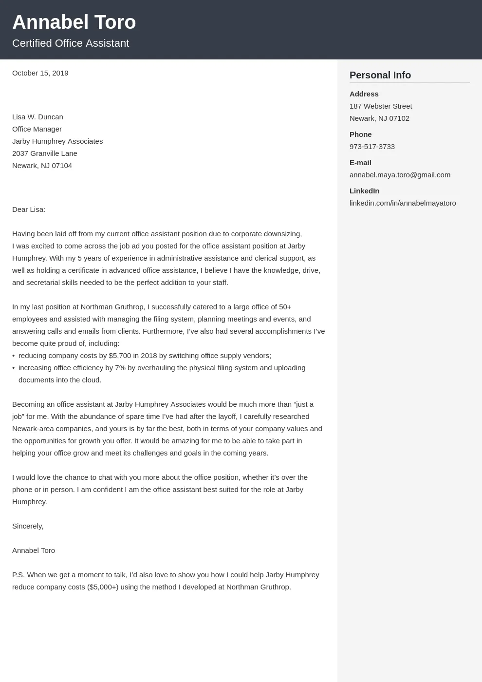 44194 opening paragraph cover letter