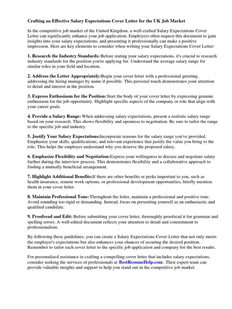 44201 salary expectations cover letter