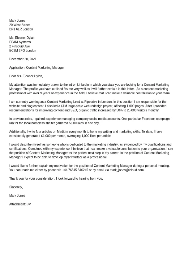 44210 cover letter example content marketing