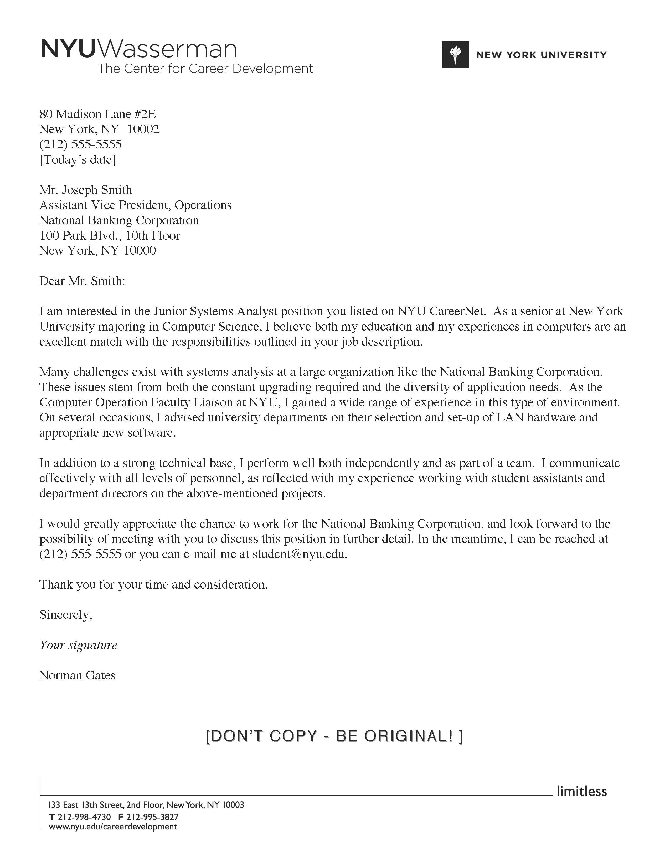 44234 cover letter qualifications importance