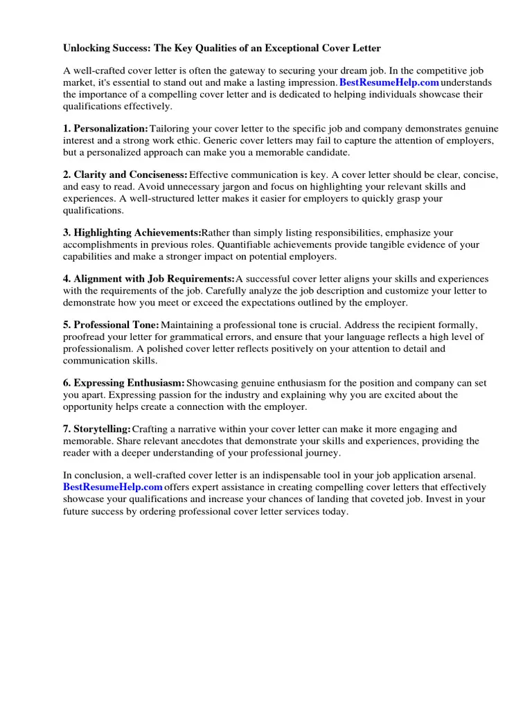 44234 cover letter qualifications intro