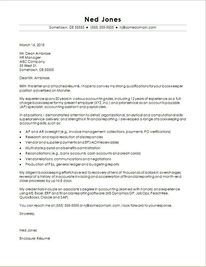 44234 cover letter qualifications tailor