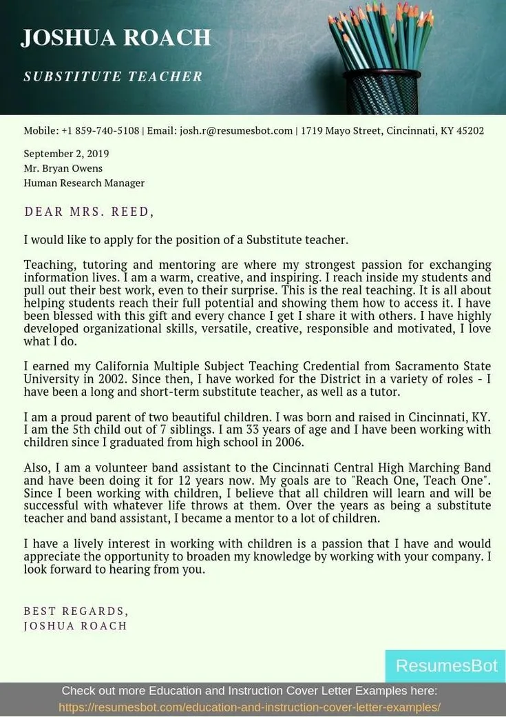 44238 substitute teacher experience