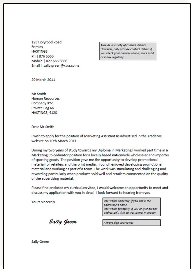 44245 informal cover letter skills