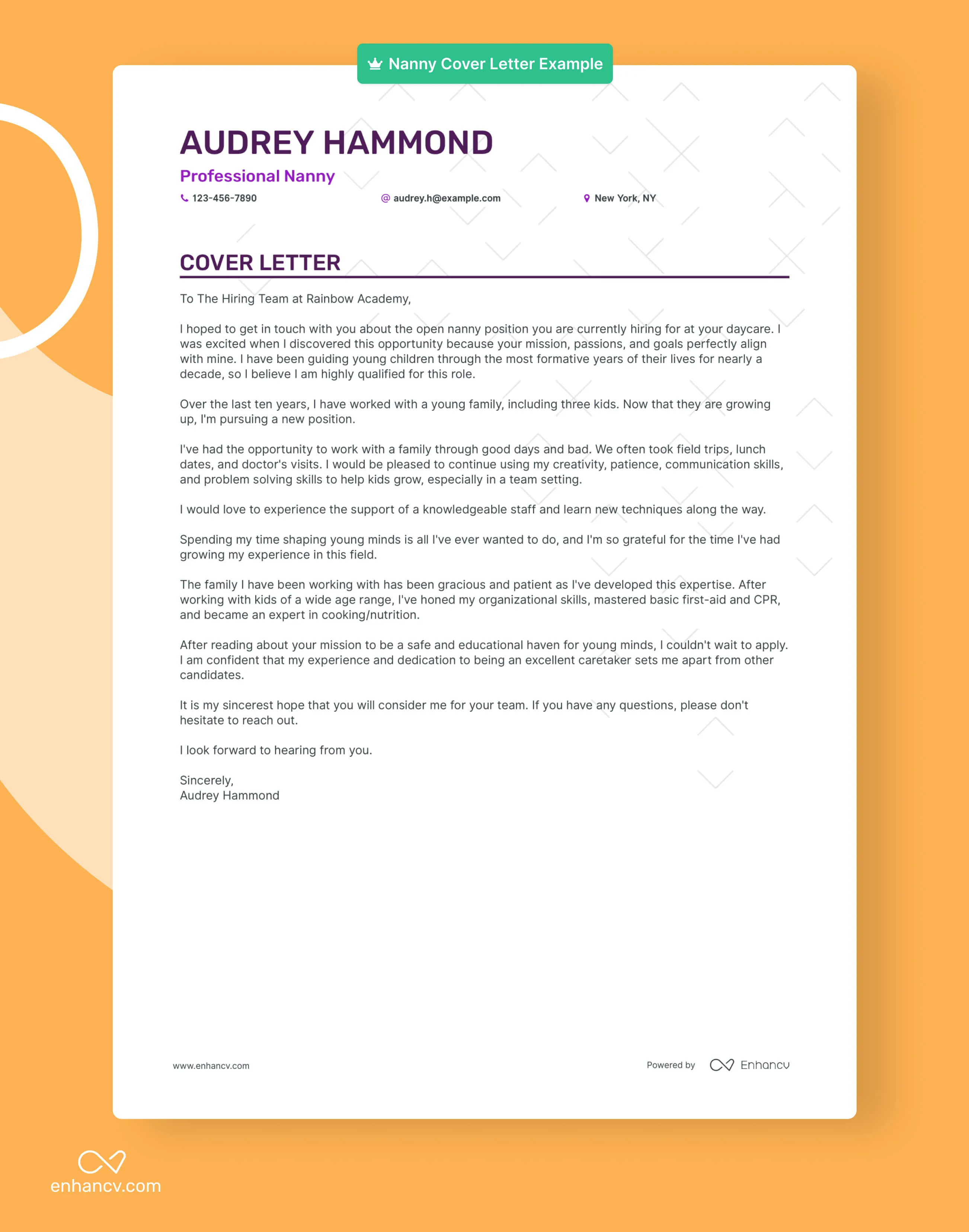 44246 nanny formatting