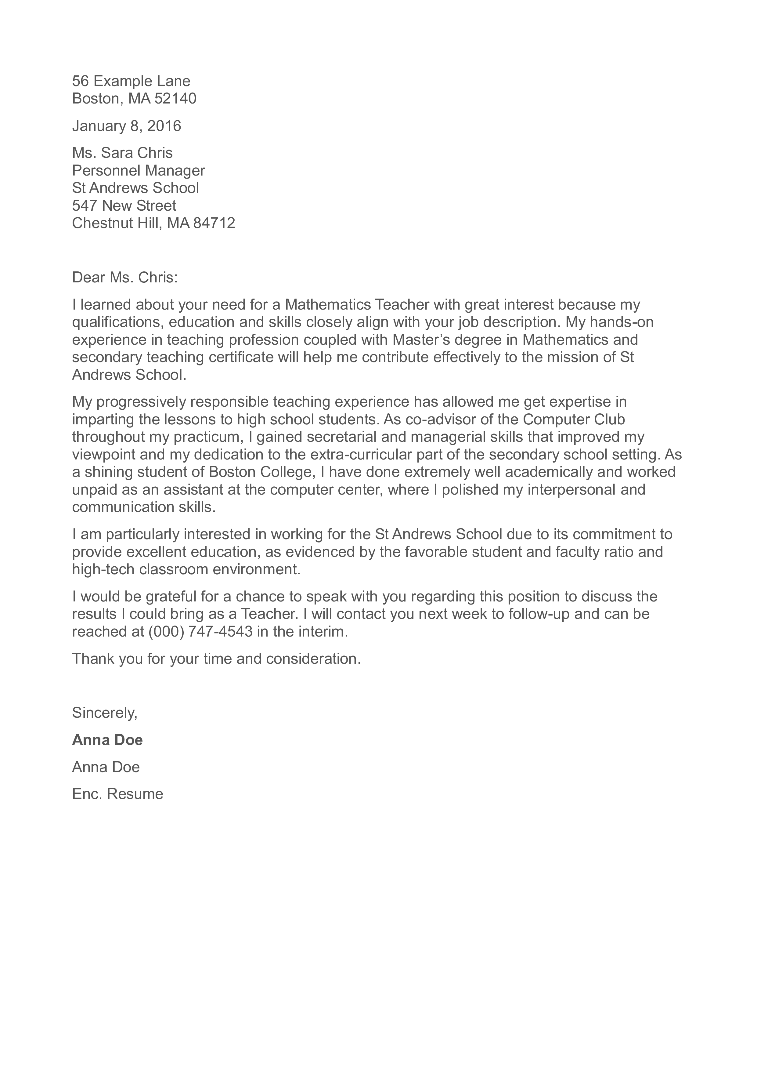 44255 cover letter format
