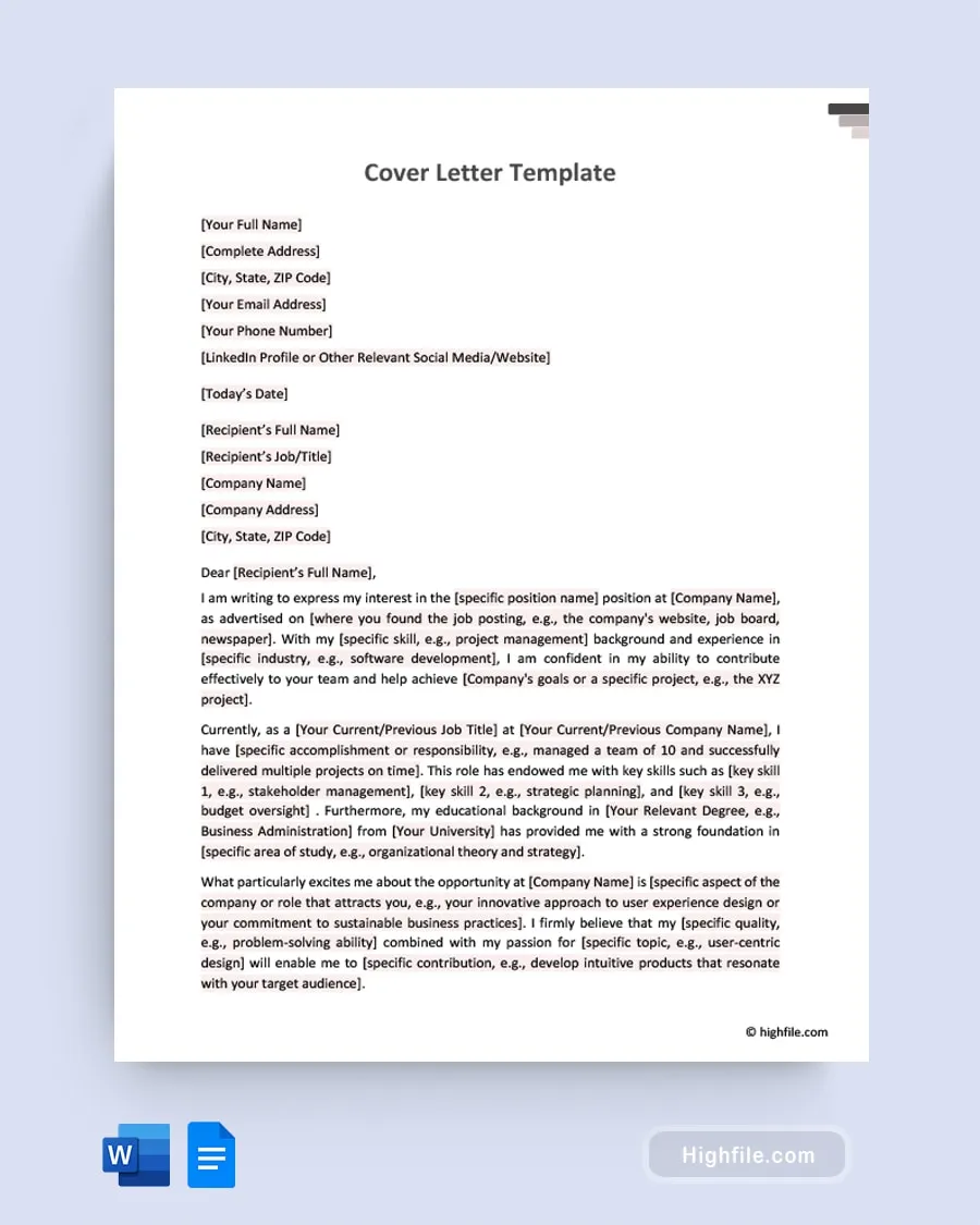 44263 choosing cover letter template