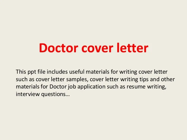 44279 doctor cover letter example