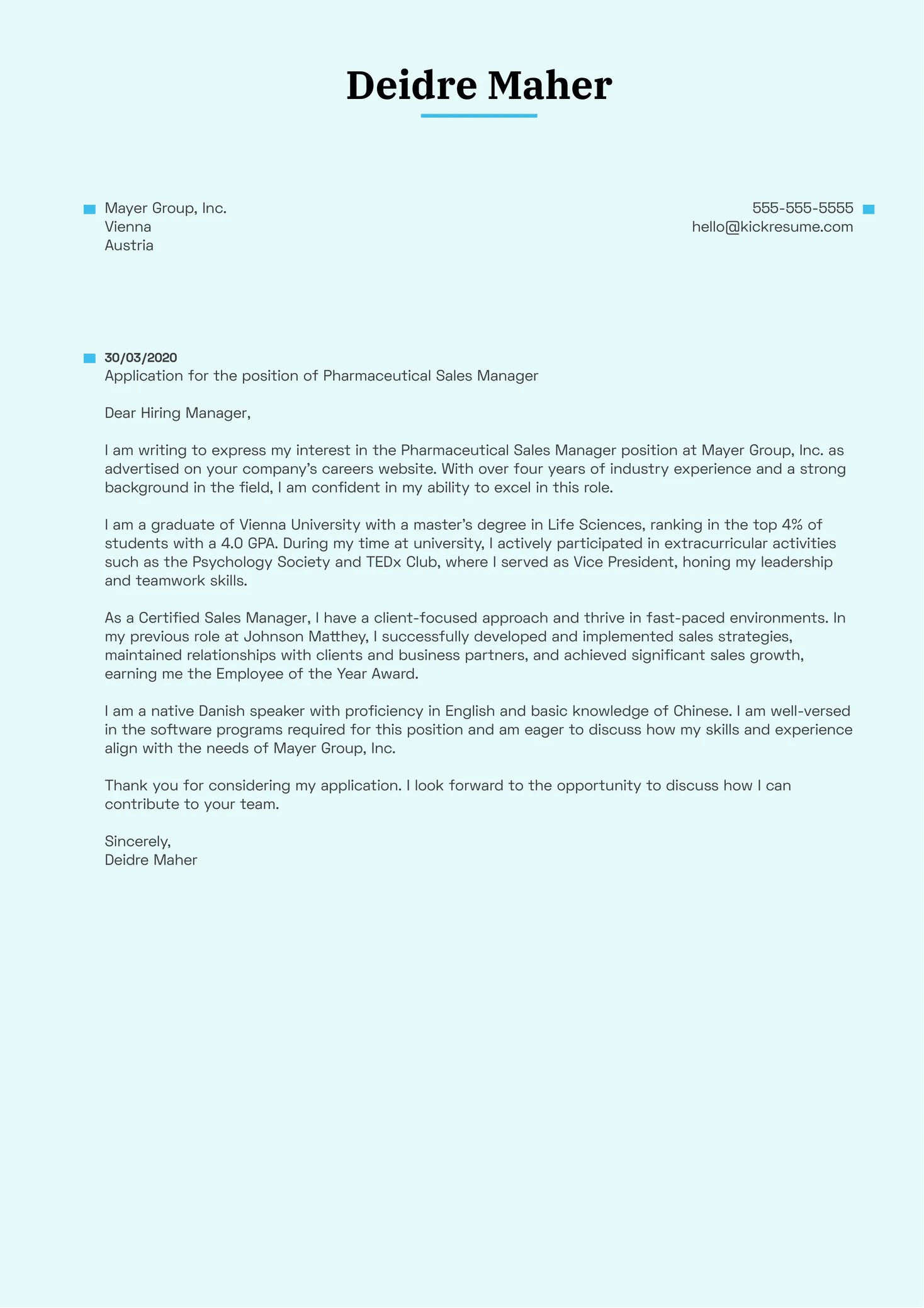 44295 opening closing cover letter