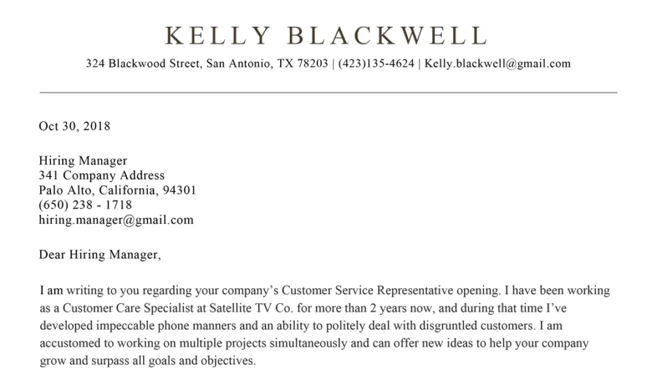 44301 cover letter closing