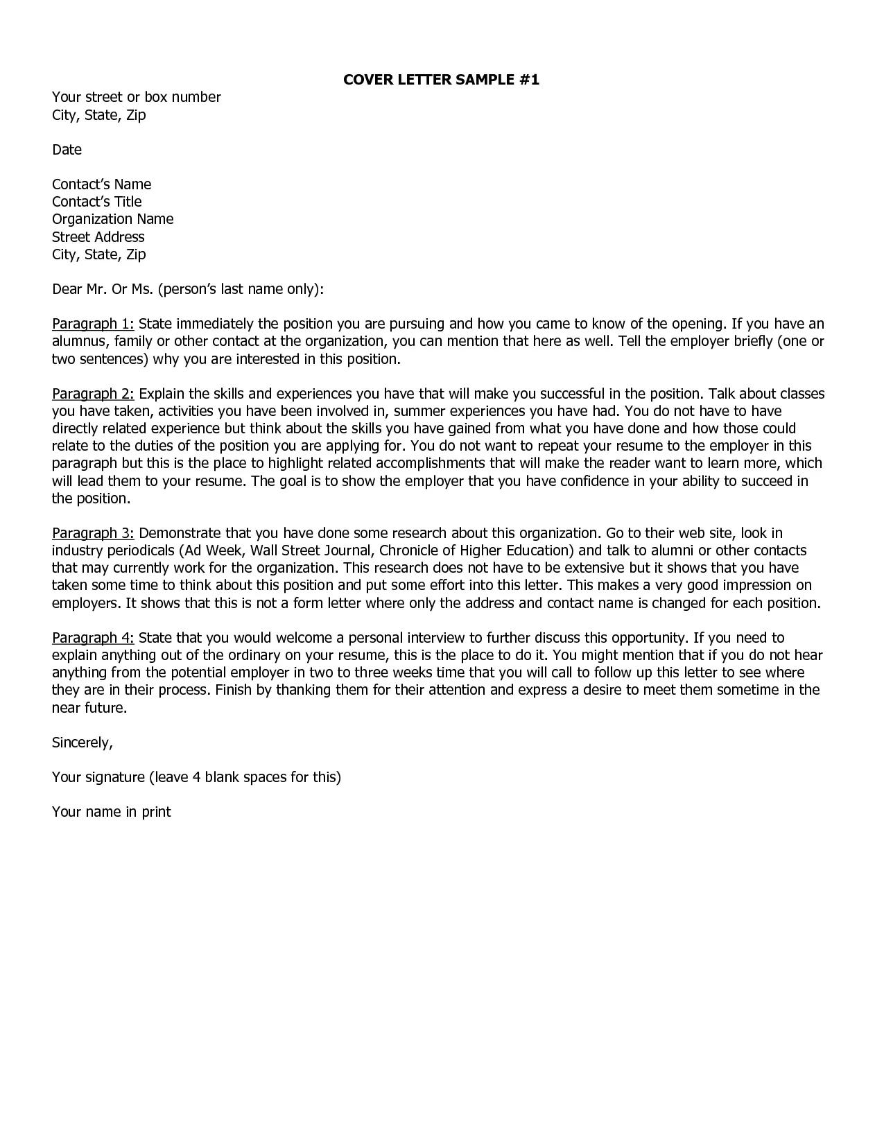 44307 cover letter components