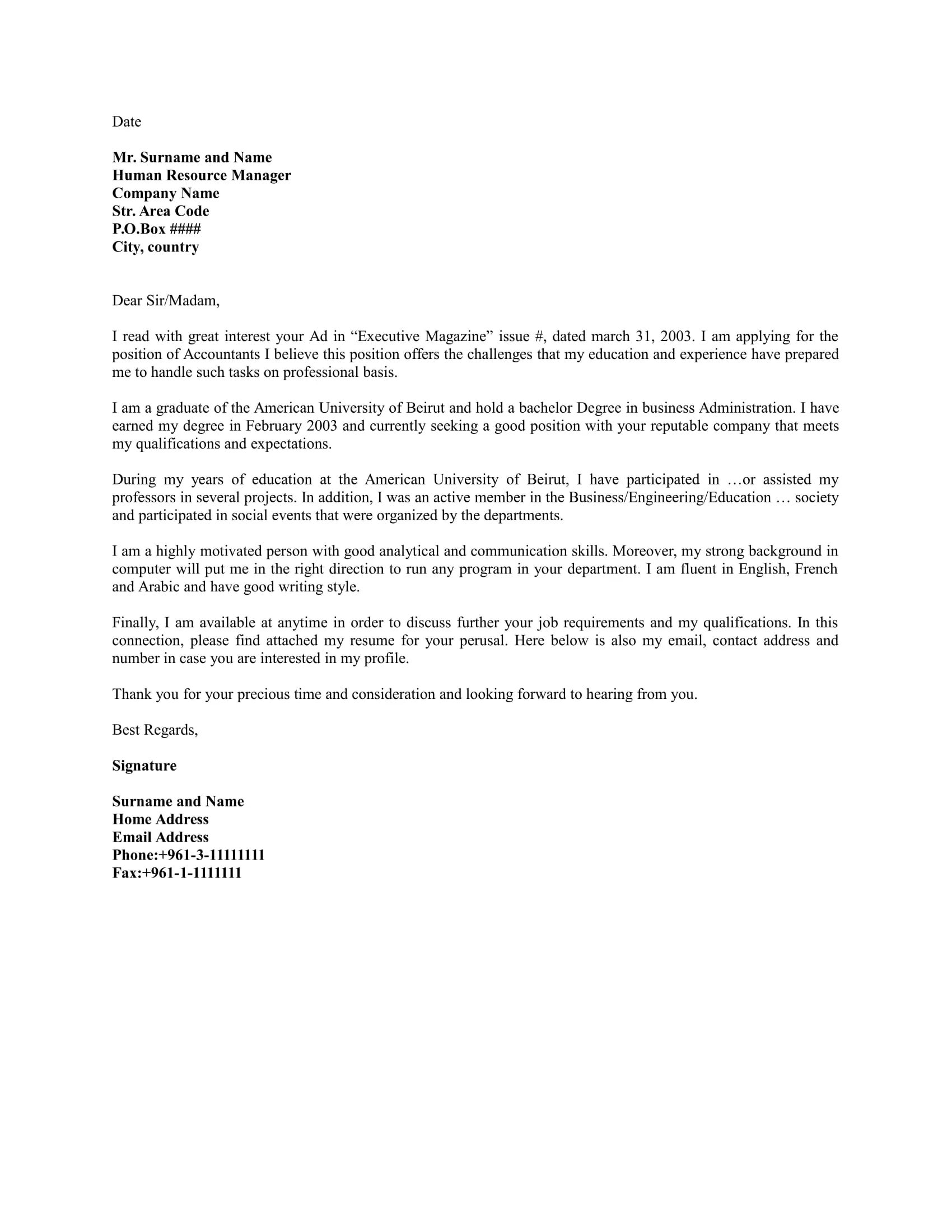 44312 cover letter formatting