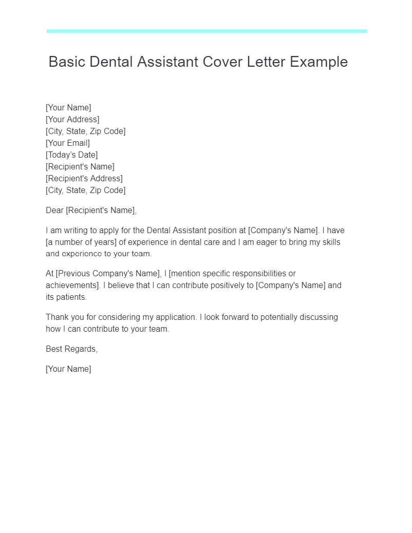44361 dental office cover letter