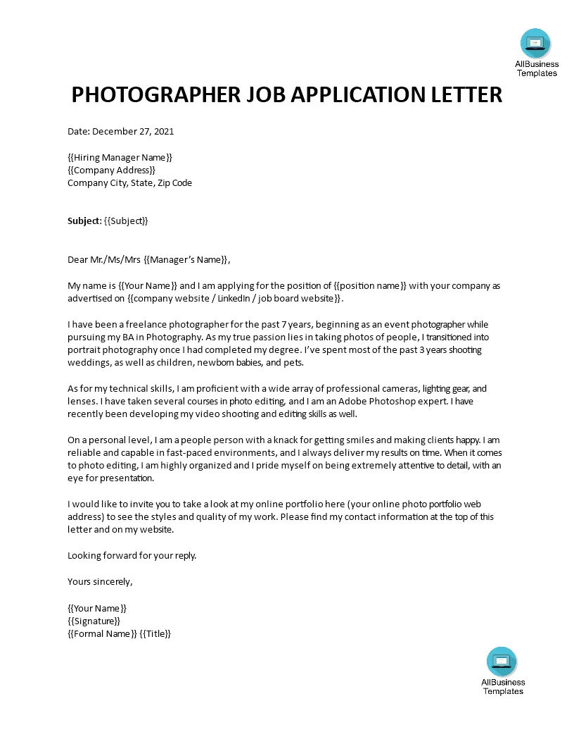 44363 photographer cover letter mistakes