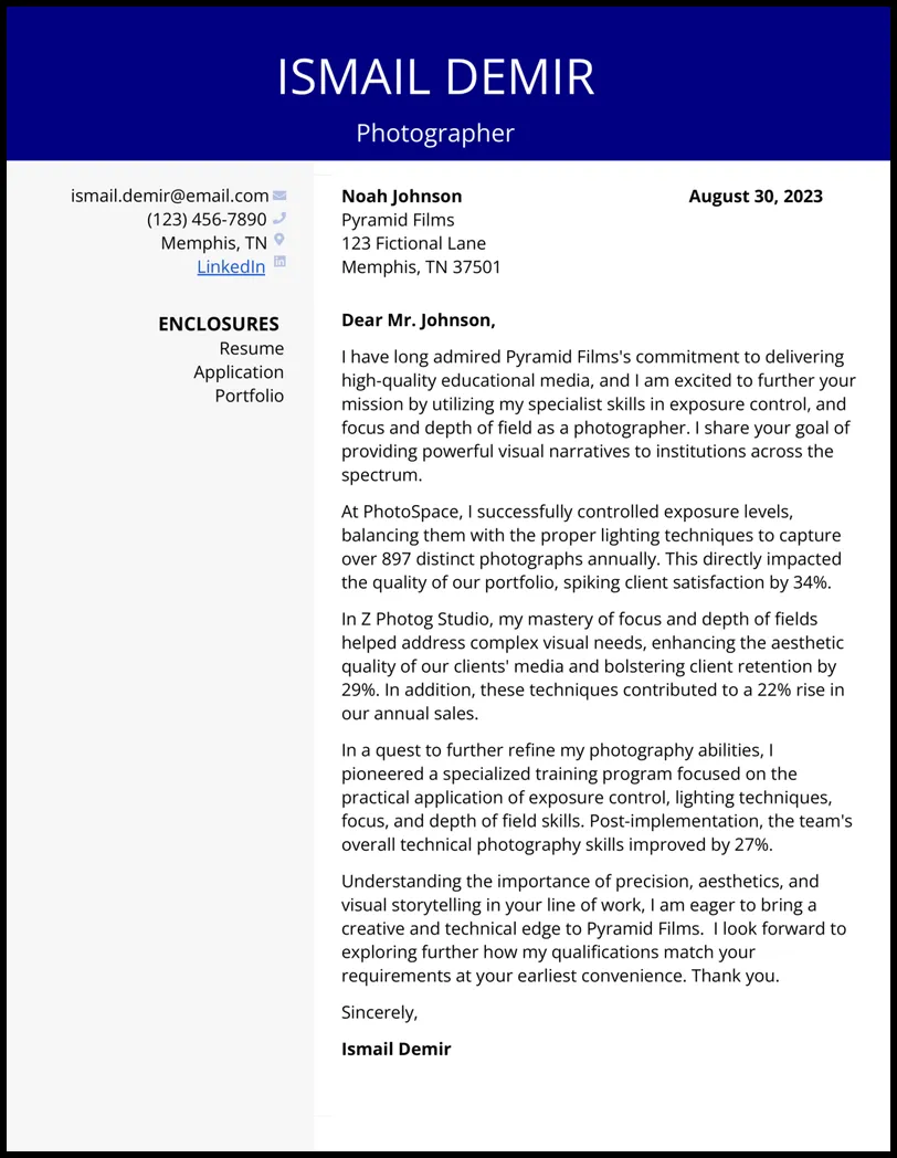 44379 photographer cover letter