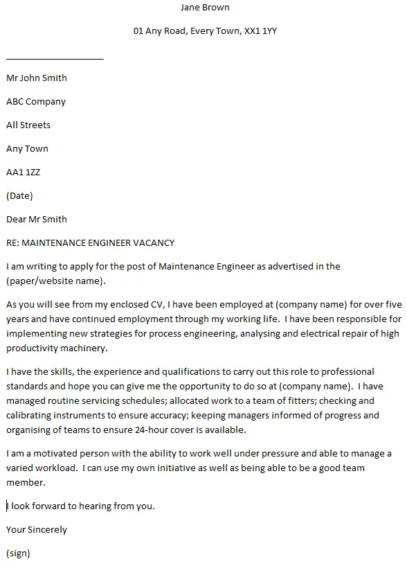44389 professional cover letter format