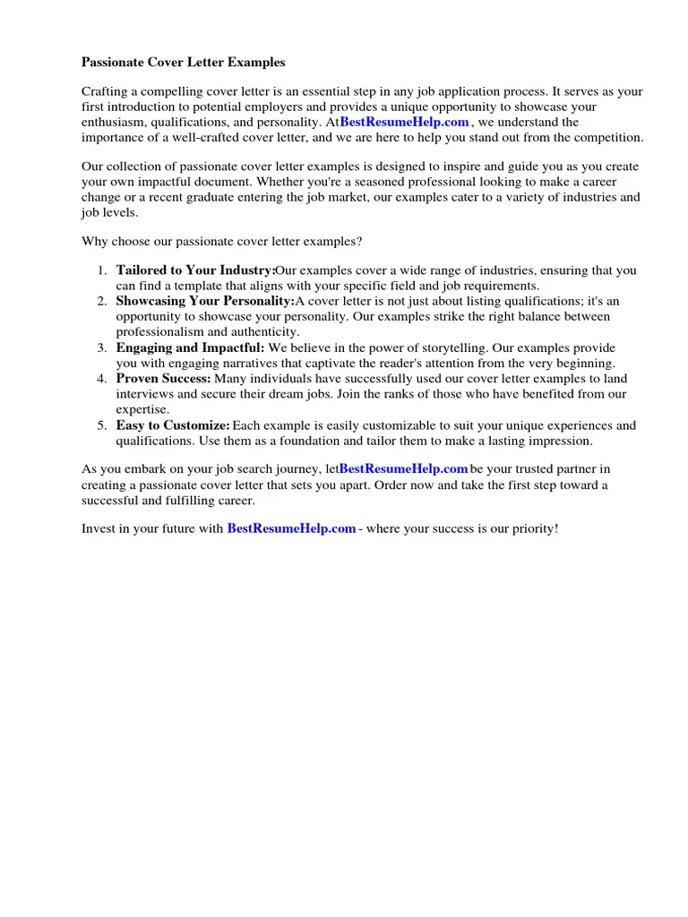44392 passionate cover letter writing