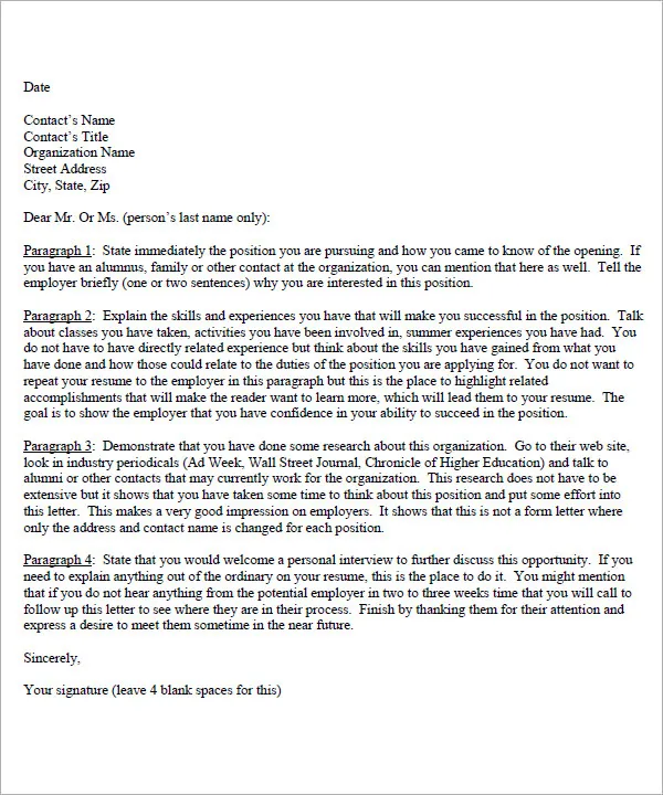 44393 cover letter clear format