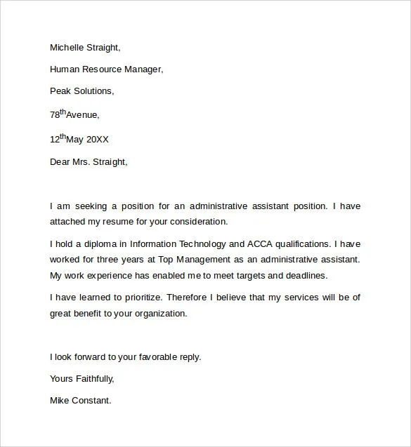 44395 tailor letter