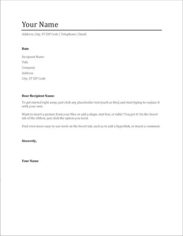 44396 cover letter formatting