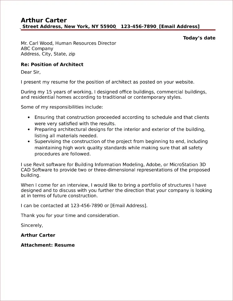 44401 architect cover letter header