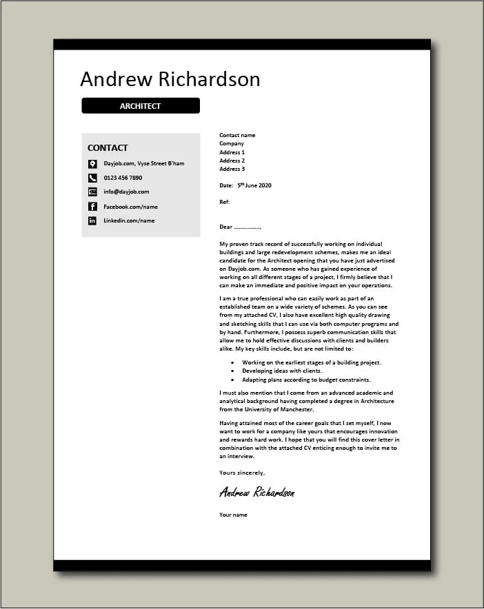 44401 cover letter formatting