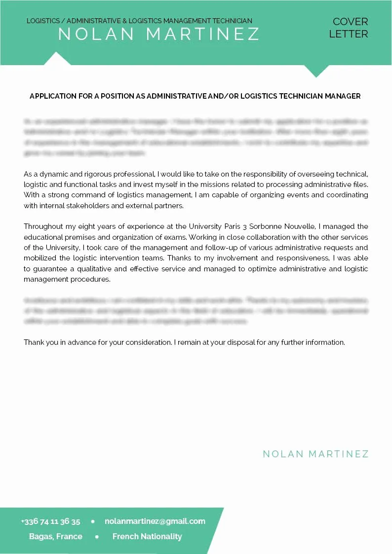 44402 logistics cover letter tips