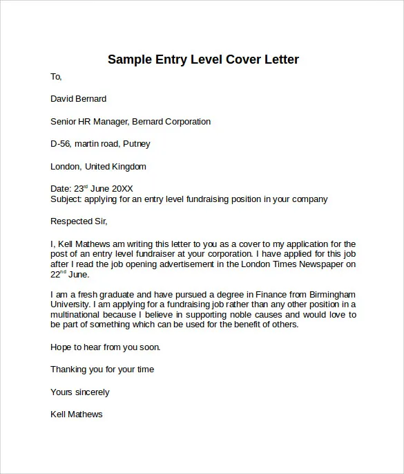 44403 entry level candidate