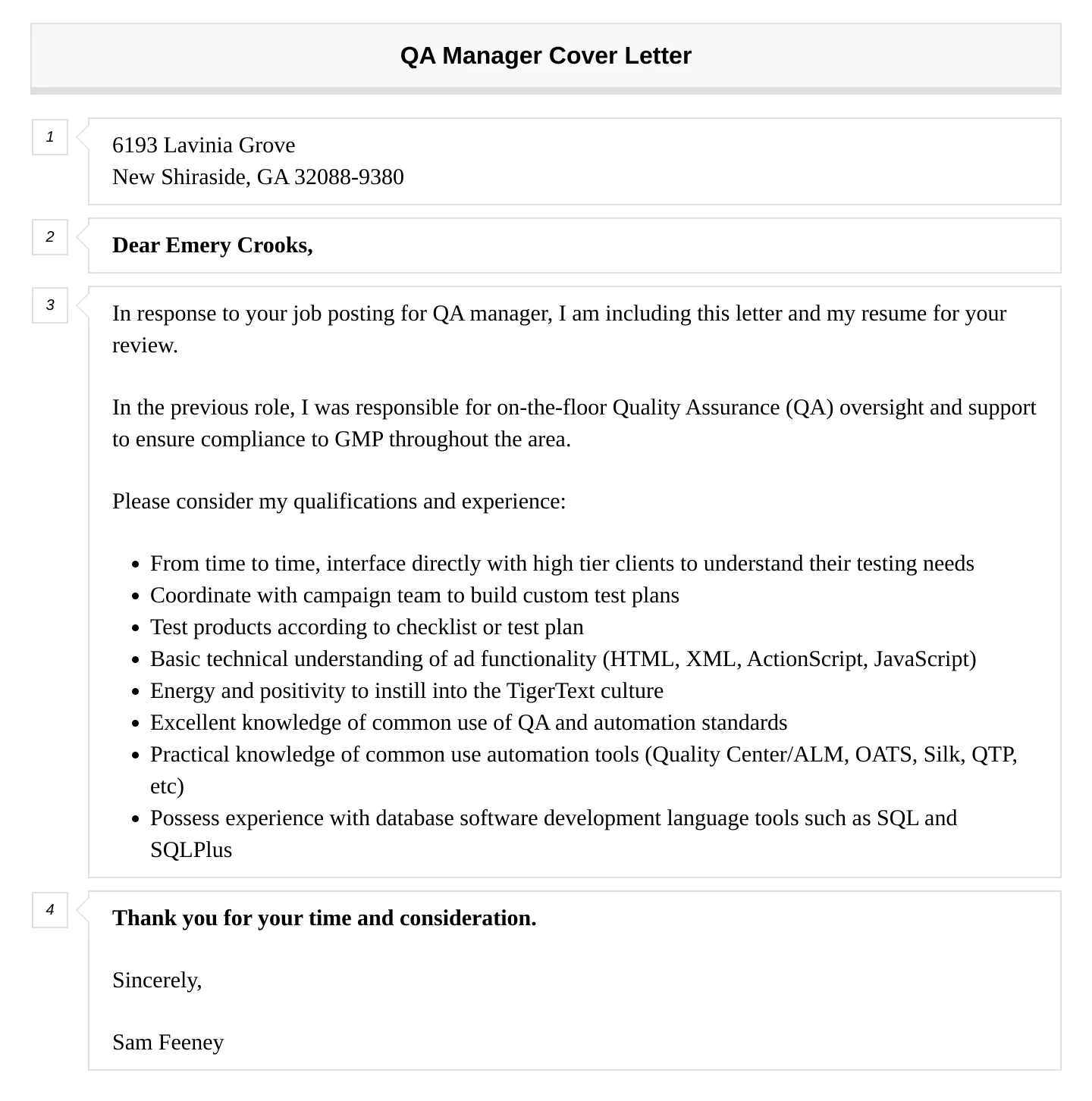 44404 highlighting relevant experience