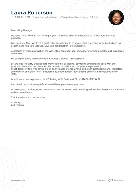 44404 qa manager cover letter tips