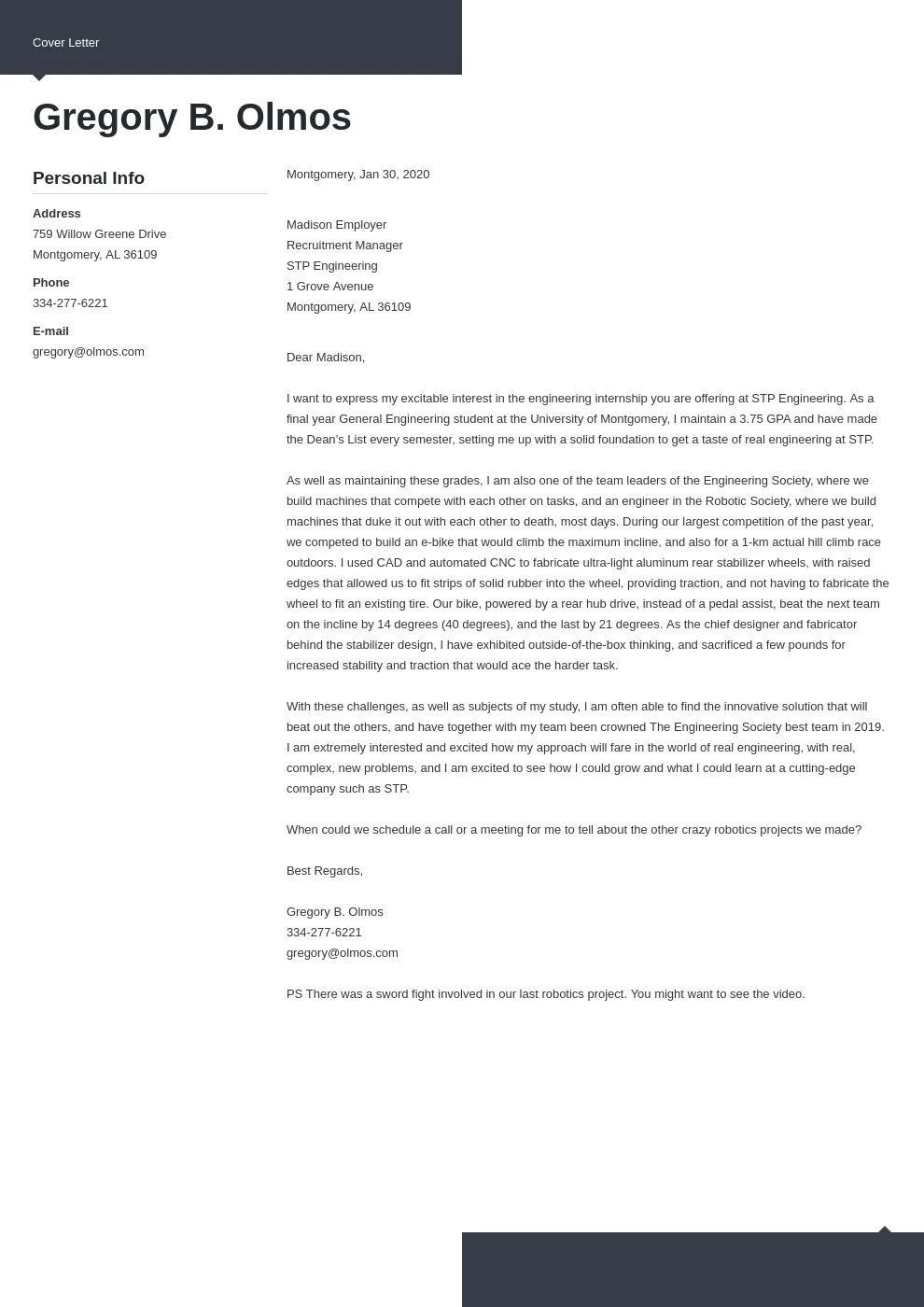 44408 engineering cover letter formatting